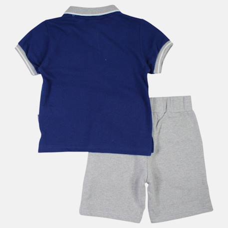 Ensemble polo et short bébé garçon été Gris+Marine 10 - vertbaudet enfant 