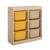 Meuble de rangement enfant 6 bacs de rangement en plastique colorés - sora Moutarde+Vert olive 2 - vertbaudet enfant 