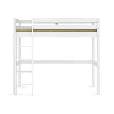 Lit mezzanine bois massif aaron Blanc+Bois naturel 2 - vertbaudet enfant 