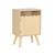 Table de chevet enfant décor bois 1 porte, pieds bois de pin - 34 x 23,5 x 52 cm  - azur Blanc+Naturel+Rose+Vert 8 - vertbaudet enfant 