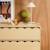 Commode enfant décor bois 3 tiroirs, pieds bois de pin - 80 x 30 x 79 cm - azur Naturel+Rose+Vert 6 - vertbaudet enfant 