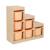 Meuble de rangement enfant escalier 6 bacs de rangement décor bois naturel - sora Pêche 2 - vertbaudet enfant 
