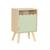 Table de chevet enfant décor bois 1 porte, pieds bois de pin - 34 x 23,5 x 52 cm  - azur Blanc+Naturel+Rose+Vert 20 - vertbaudet enfant 