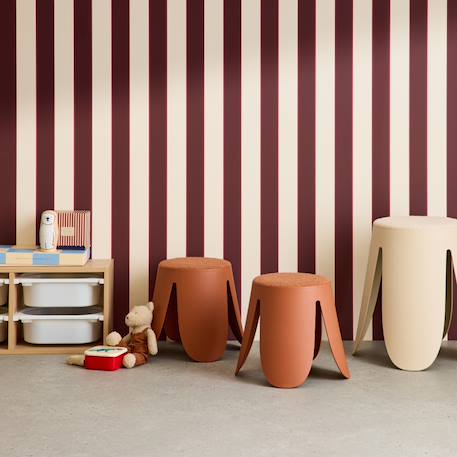 Lot de 2 tabourets empilables enfant polypropylène et bouclette texturée - niki kids Beige+Moutarde+Noir+Rose pâle+Terracotta+Vert céladon 25 - vertbaudet enfant 