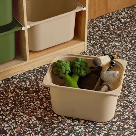Meuble de rangement enfant 6 bacs de rangement en plastique colorés - sora Moutarde+Vert olive 11 - vertbaudet enfant 