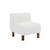 Fauteuil enfant pieds arrondis bois d'hévéa et bouclette l 47 x p 56,5 x h 52,5cm - angel Blanc+Kaki 2 - vertbaudet enfant 