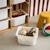 Meuble de rangement enfant 6 bacs de rangement en plastique Blanc+Naturel 12 - vertbaudet enfant 