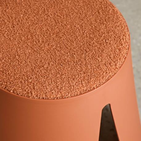 Lot de 2 tabourets empilables enfant polypropylène et bouclette texturée - niki kids Beige+Moutarde+Noir+Rose pâle+Terracotta+Vert céladon 30 - vertbaudet enfant 