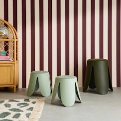 Chambre et rangement-Lot de 2 tabourets empilables enfant polypropylène et bouclette texturée - niki kids