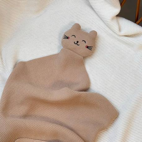 Doudou en tricot hello baby Sable 6 - vertbaudet enfant 