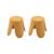 Lot de 2 tabourets empilables enfant polypropylène et bouclette texturée - niki kids Beige+Moutarde+Noir+Rose pâle+Terracotta+Vert céladon 8 - vertbaudet enfant 