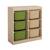 Meuble de rangement enfant 6 bacs de rangement en plastique colorés - sora Moutarde+Vert olive 8 - vertbaudet enfant 