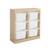 Meuble de rangement enfant 6 bacs de rangement en plastique Blanc+Naturel 8 - vertbaudet enfant 