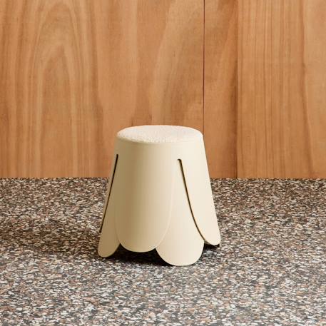 Lot de 2 tabourets empilables enfant polypropylène et bouclette texturée - niki kids Beige+Moutarde+Noir+Rose pâle+Terracotta+Vert céladon 5 - vertbaudet enfant 