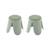Lot de 2 tabourets empilables enfant polypropylène et bouclette texturée - niki kids Beige+Moutarde+Noir+Rose pâle+Terracotta+Vert céladon 32 - vertbaudet enfant 