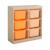 Sora - children's storage unit with 6 storage bins Moutarde+Orange+Vert olive 8 - vertbaudet enfant 