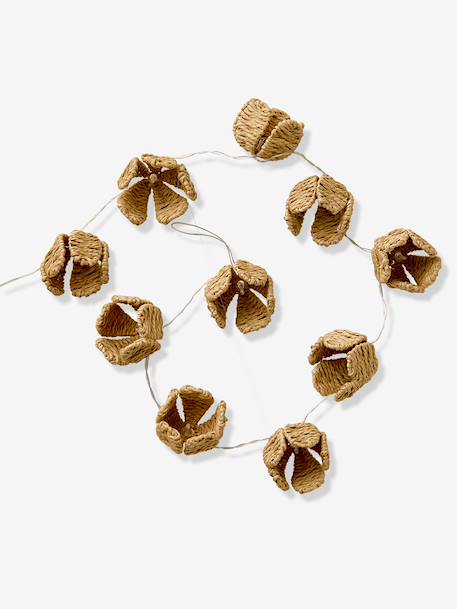 Guirlande lumineuse rotin tressées fleurs beige 2 - vertbaudet enfant 