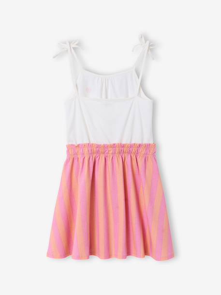 Robe filles fines bretelles marine+vieux rose 7 - vertbaudet enfant 