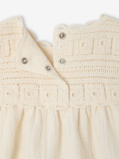 Ensemble top short bébé fille crochet écru 5 - vertbaudet enfant 