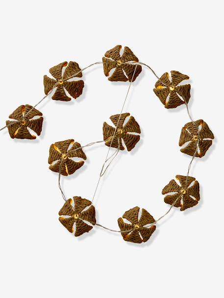 Guirlande lumineuse rotin tressées fleurs beige 3 - vertbaudet enfant 