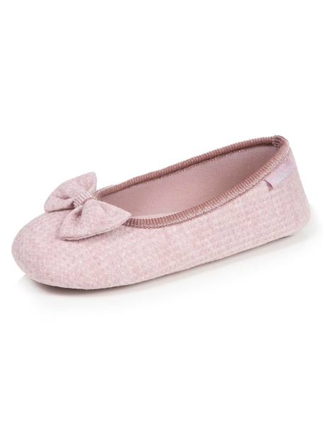 Chaussons ballerines maille nid d'abeille, semelle gomme antidérapante Blush 6 - vertbaudet enfant 
