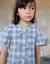 Blouse en coton à carreaux avec nœuds décoratifs b&s Bleu foncé 1 - vertbaudet enfant 