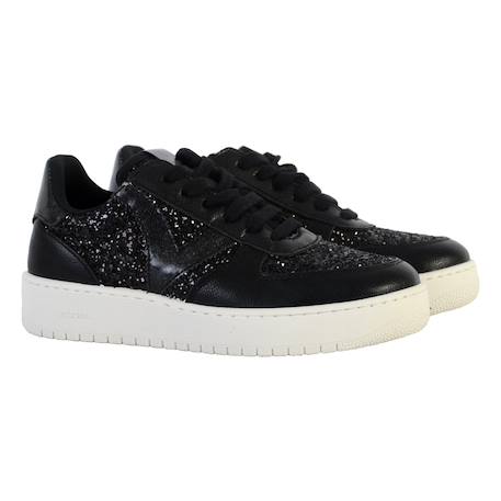 Baskets basses à lacets velours Noir 3 - vertbaudet enfant 