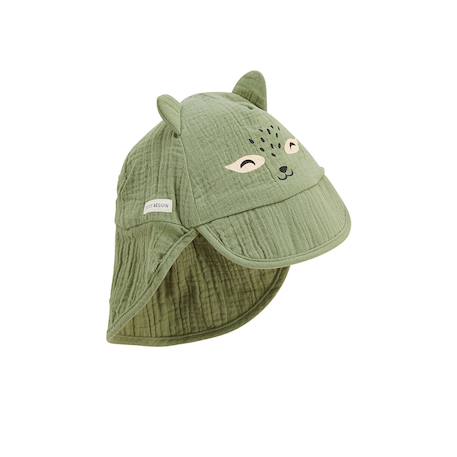 Casquette cache cou bébé en gaze de coton gabin Vert 2 - vertbaudet enfant 