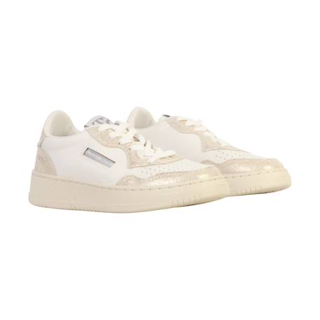 Baskets basses  à lacets Blanc+Or 9 - vertbaudet enfant 