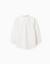 Chemise en popeline à manches longues et motif Blanc 2 - vertbaudet enfant 