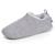 Chaussons bottillons jersey, semelle gomme antidérapante Gris chiné 1 - vertbaudet enfant 