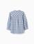 Chemise en coton à carreaux et manches retroussables b&s Bleu foncé 3 - vertbaudet enfant 