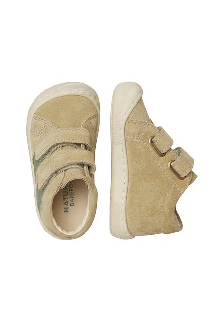 Chaussures barefoot en cuir et en daim barefoot sabby vl Gris-+Sage- 4 - vertbaudet enfant 