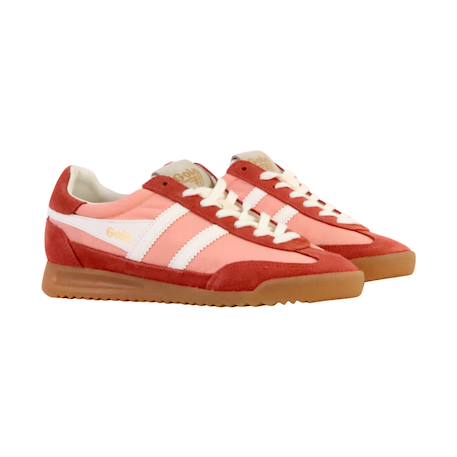 Baskets basses  à lacets Bubblegum cerise off white+Clementine moody orange off white+Emerald evergreen surf+Evergreen plume soleil+Green mist evergreen off white+Pale pink  clay off white+Rouge coral 33 - vertbaudet enfant 