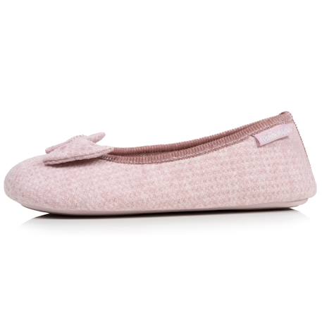 Chaussons ballerines maille nid d'abeille, semelle gomme antidérapante Blush 4 - vertbaudet enfant 