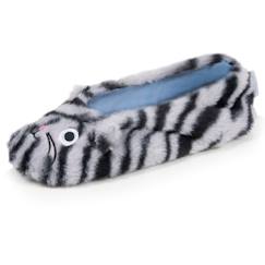 -Chaussons ballerines imitation fourrure, semelle gomme antidérapante