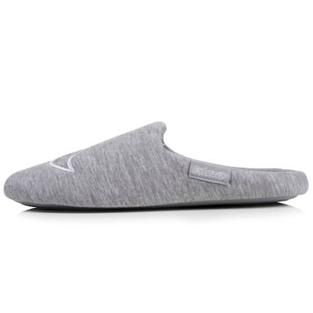 Chaussons mules jersey, semelle gomme antidérapante Gris chiné 3 - vertbaudet enfant 