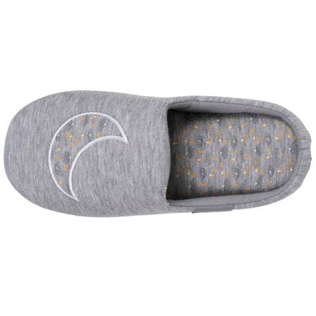 Chaussons mules jersey, semelle gomme antidérapante Gris chiné 2 - vertbaudet enfant 