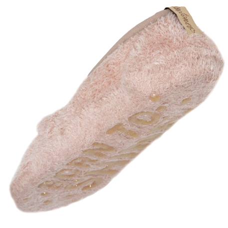 Chaussettes d'intérieur maille peluche, picots antidérapants Abricot 5 - vertbaudet enfant 