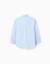 Chemise en coton dobby à manches longues Bleu clair 2 - vertbaudet enfant 