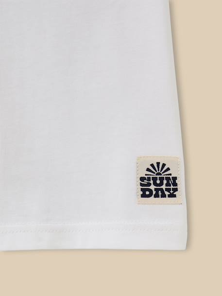 T-shirt garçon - coton biologique Blanc+Jaune 2 - vertbaudet enfant 