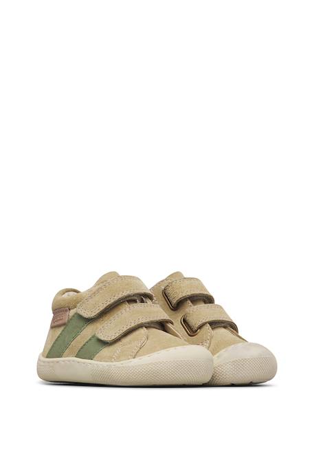 Chaussures barefoot en cuir et en daim barefoot sabby vl Gris-+Sage- 2 - vertbaudet enfant 
