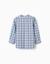 Chemise en coton à carreaux et manches retroussables b&s Bleu foncé 2 - vertbaudet enfant 