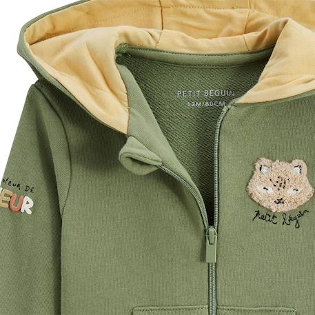 Sweat à capuche enfant gabin Vert 4 - vertbaudet enfant 