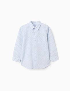 Chemise en lin et coton à motif de cercles  - vertbaudet enfant