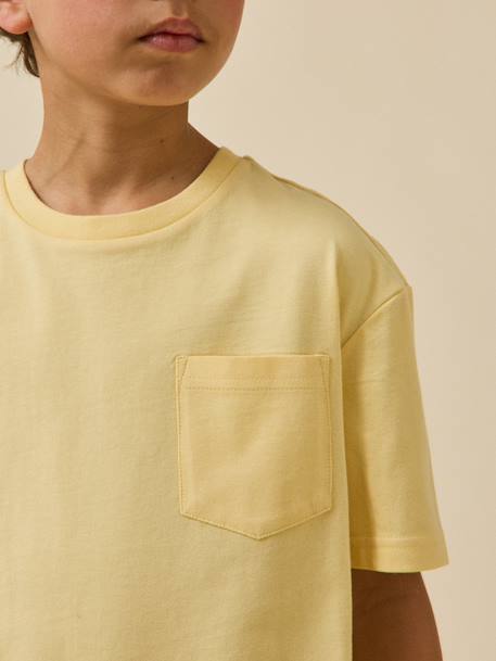 T-shirt garçon - coton biologique Blanc+Jaune 5 - vertbaudet enfant 
