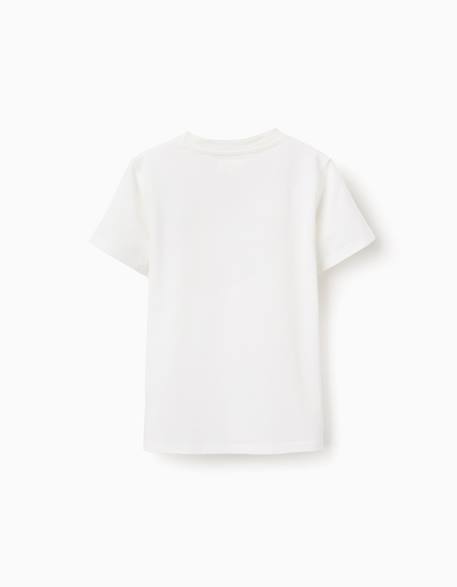 T-shirt en coton avec poche poitrine Blanc 2 - vertbaudet enfant 