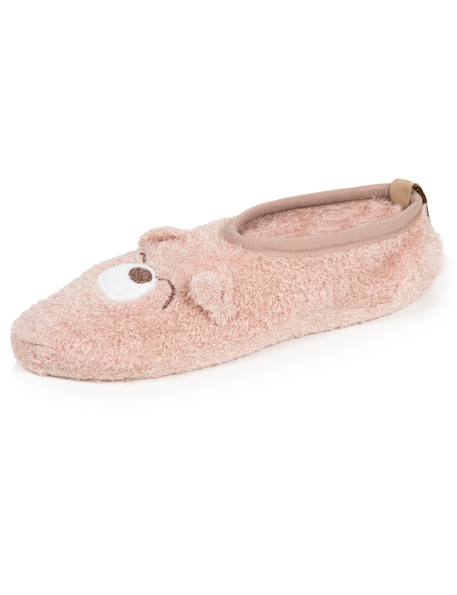 Chaussettes d'intérieur maille peluche, picots antidérapants Abricot 6 - vertbaudet enfant 