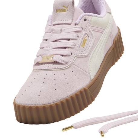 Baskets basses à lacets Noir warm blanc+Rose mauve warm blanc+Rouge 11 - vertbaudet enfant 