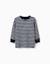 T-shirt en coton à manches longues et rayures Bleu foncé+Vert foncé 1 - vertbaudet enfant 